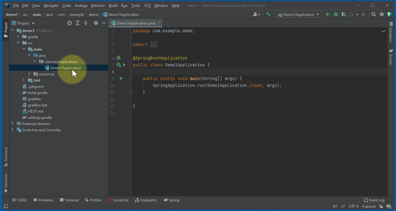 Spring Boot IntelliJ