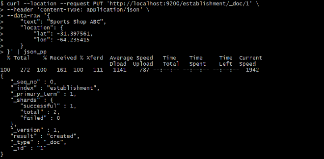 Elastic search Geo point