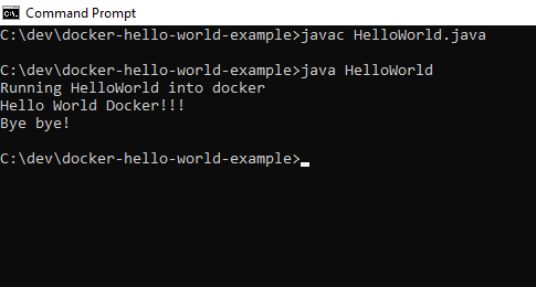 Execute HelloWorld Java