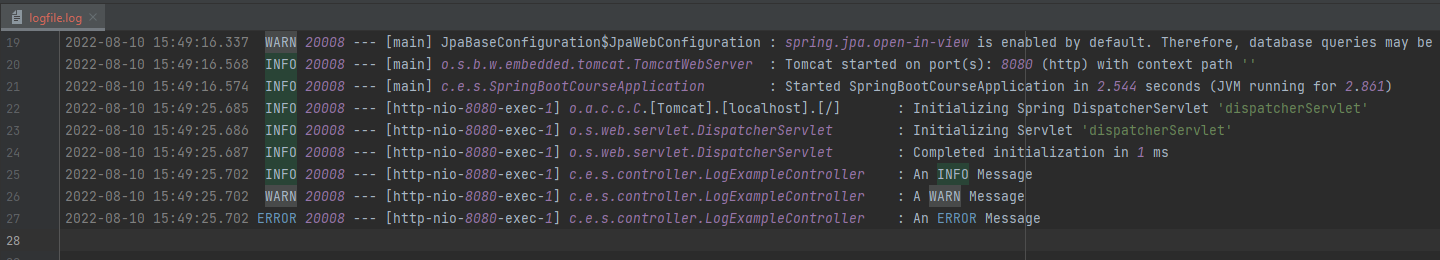 Logging With Spring Boot Home