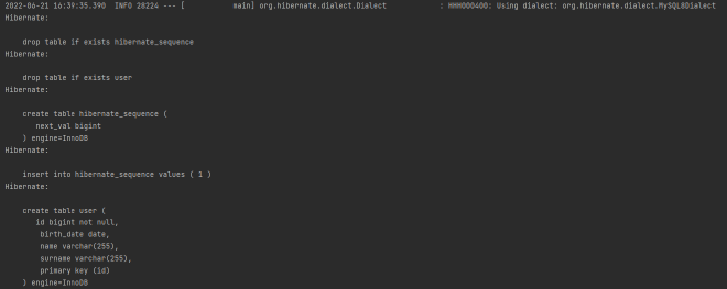 Spring Database Console