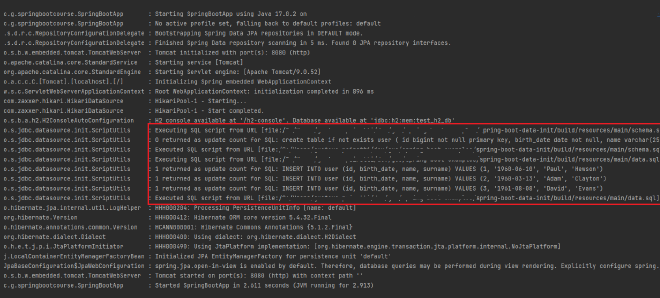 Spring Boot Datasource initialization